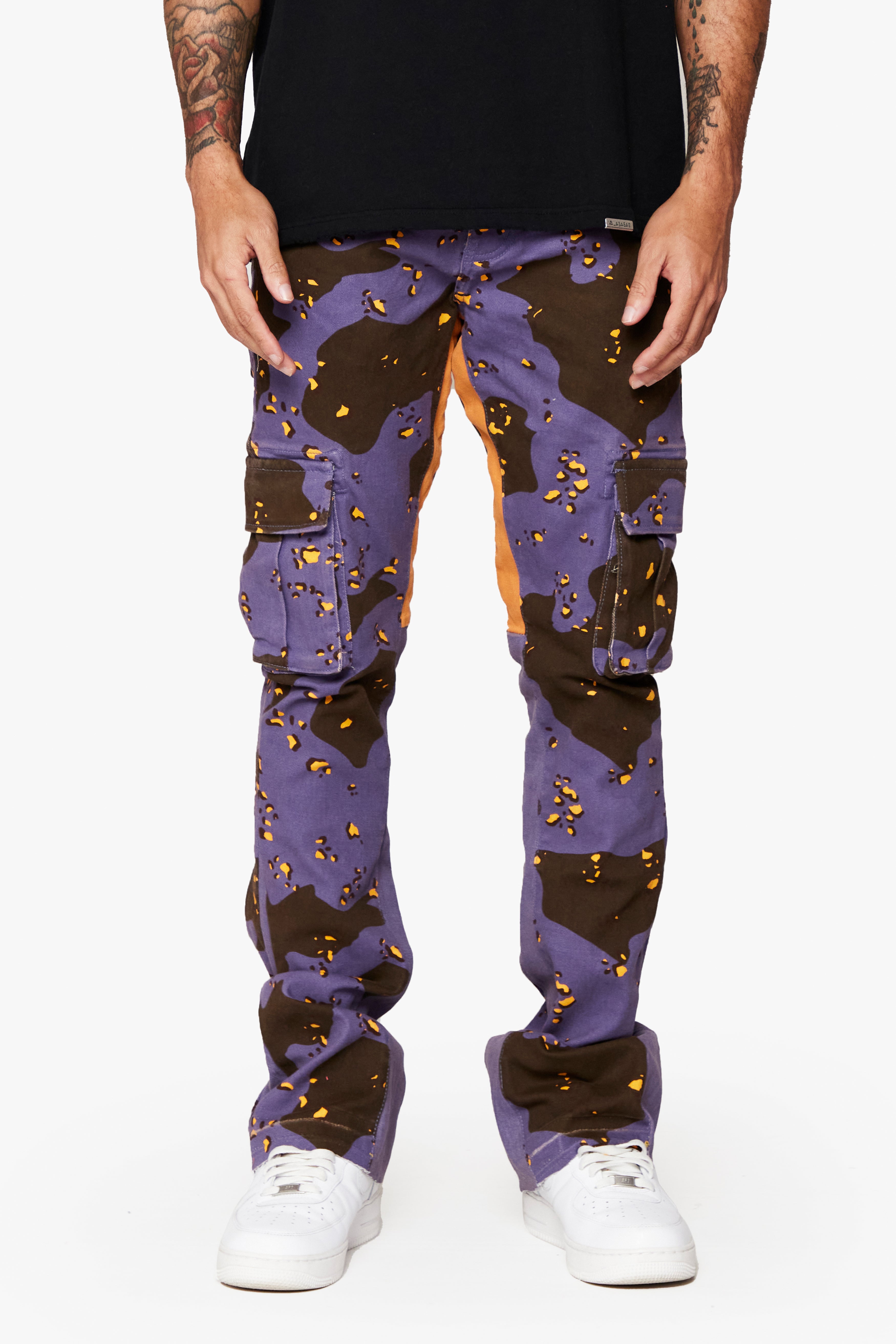 "COMMANDER " AUTUMN HAZE STACKED FLARE JEAN