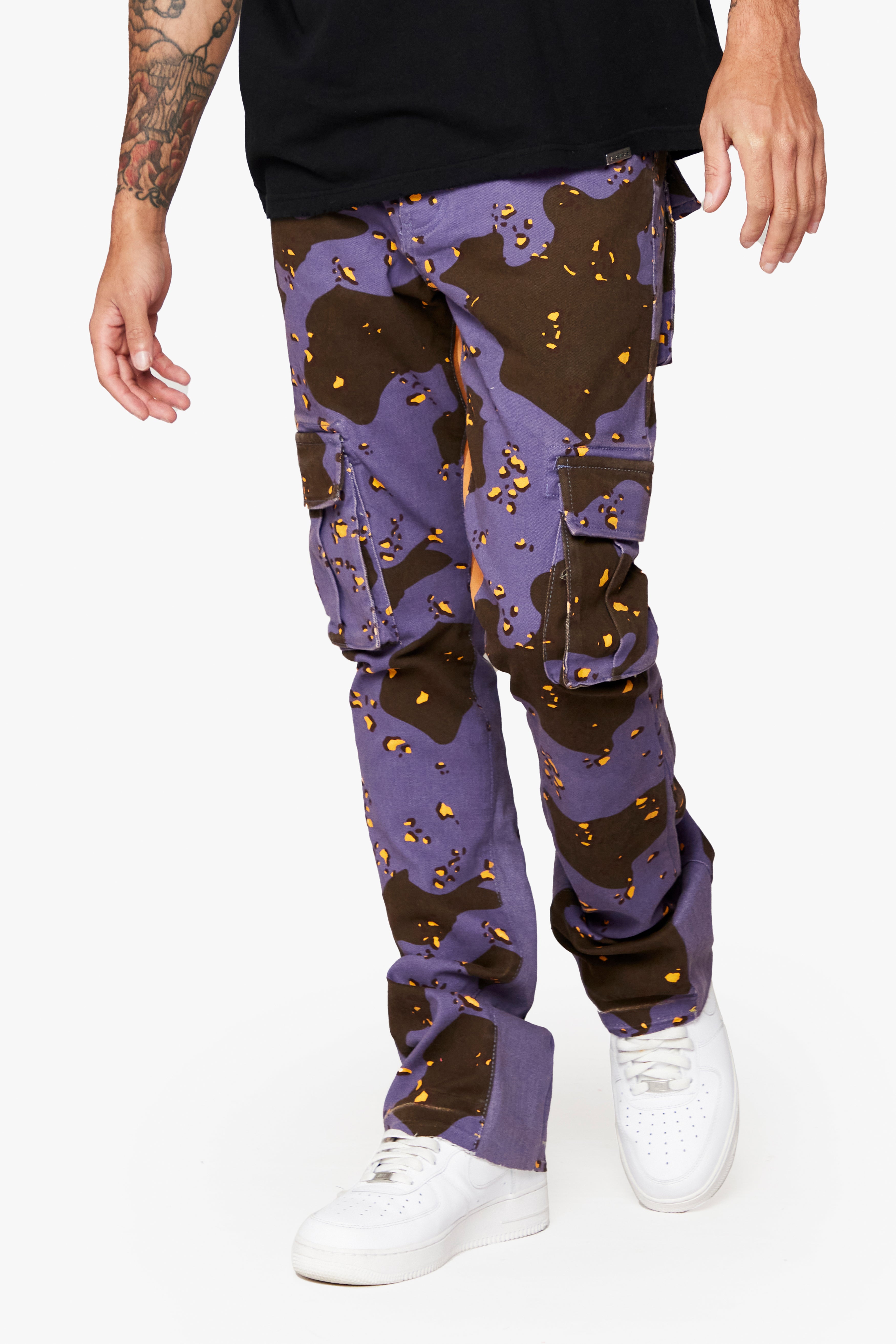 "COMMANDER " AUTUMN HAZE STACKED FLARE JEAN