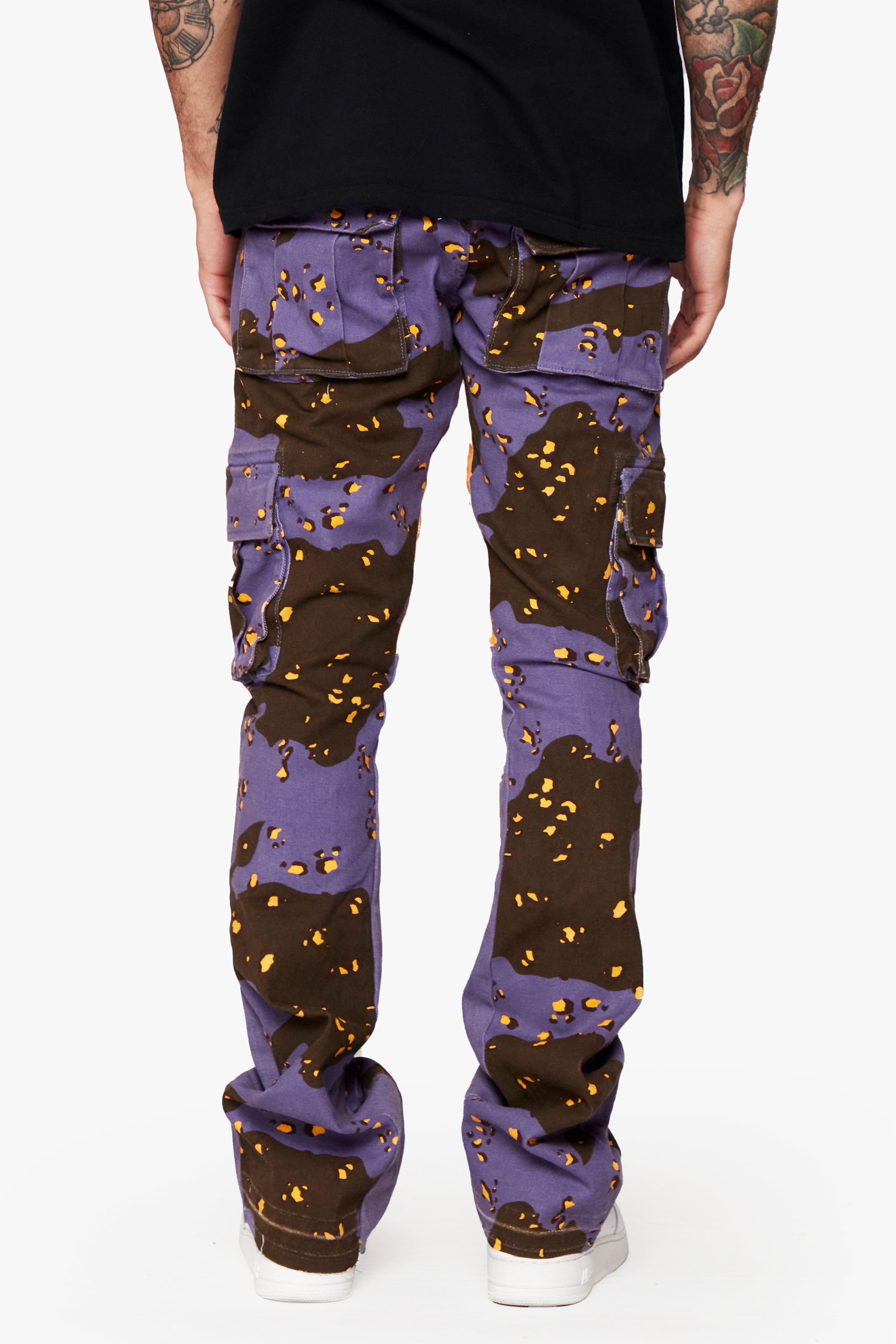 "COMMANDER " AUTUMN HAZE STACKED FLARE JEAN