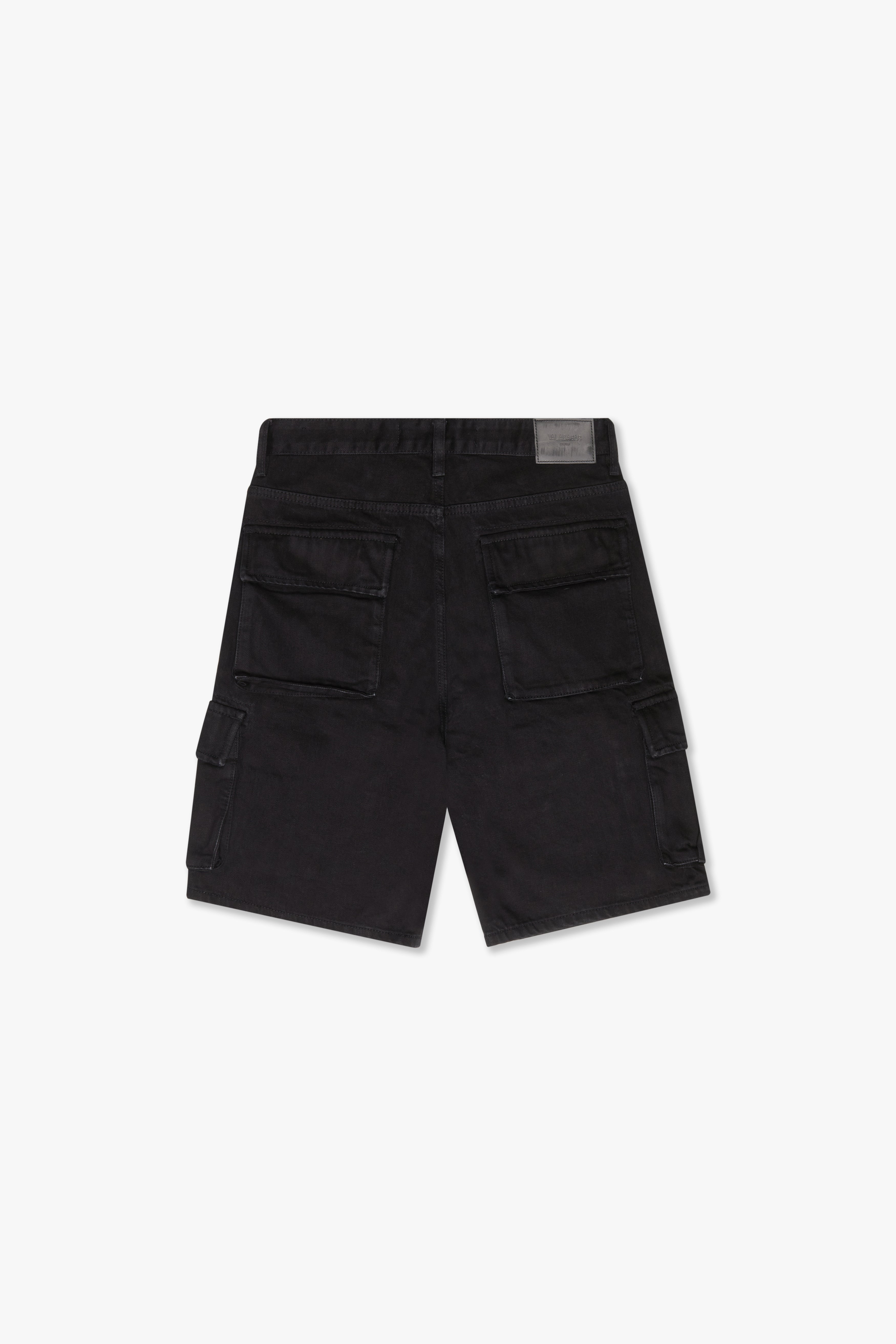 "CUTLASS" JET BLACK CARGO SHORTS