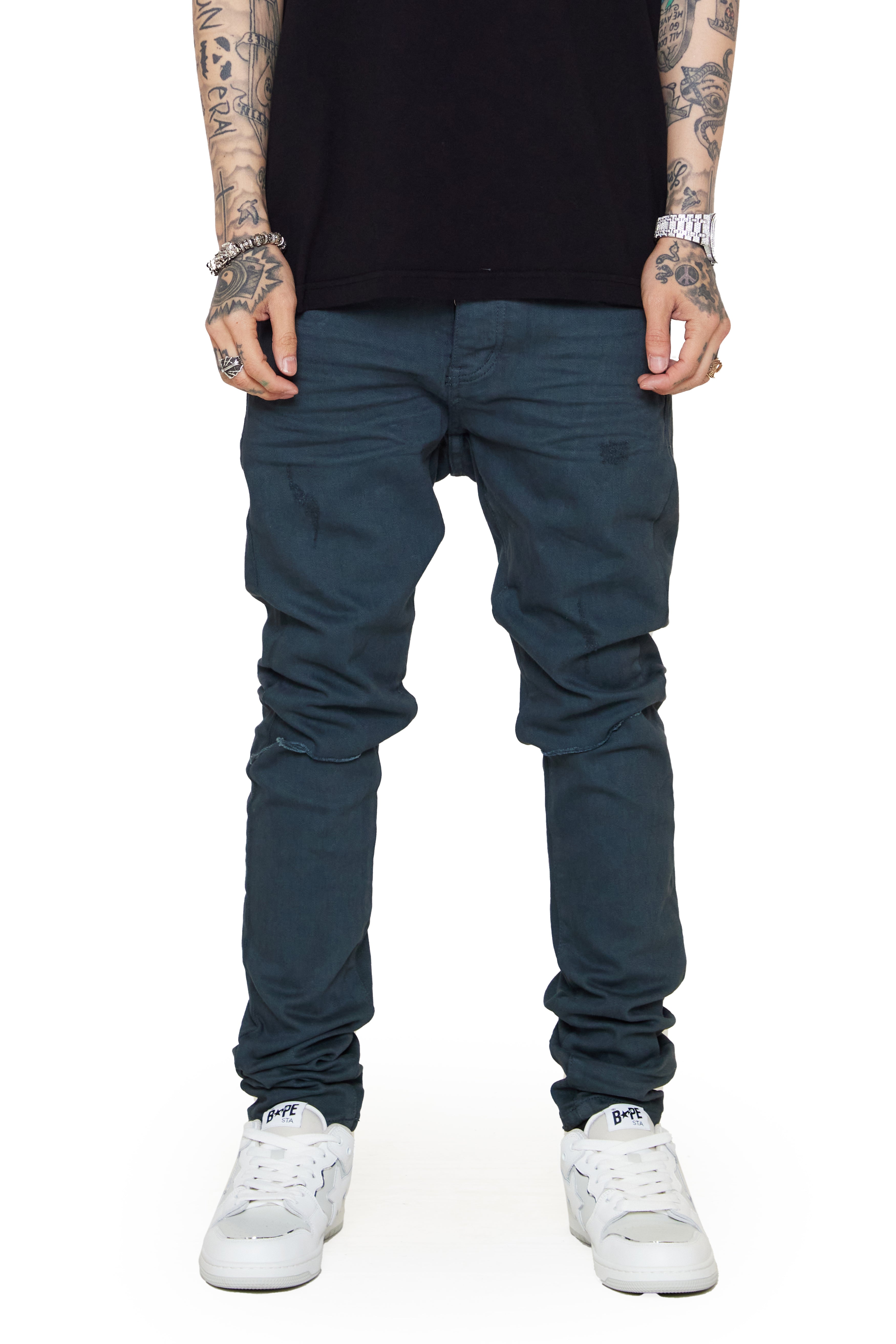 "MR CLEAN 2.0” VINTAGE OLIVE SKINNY JEAN