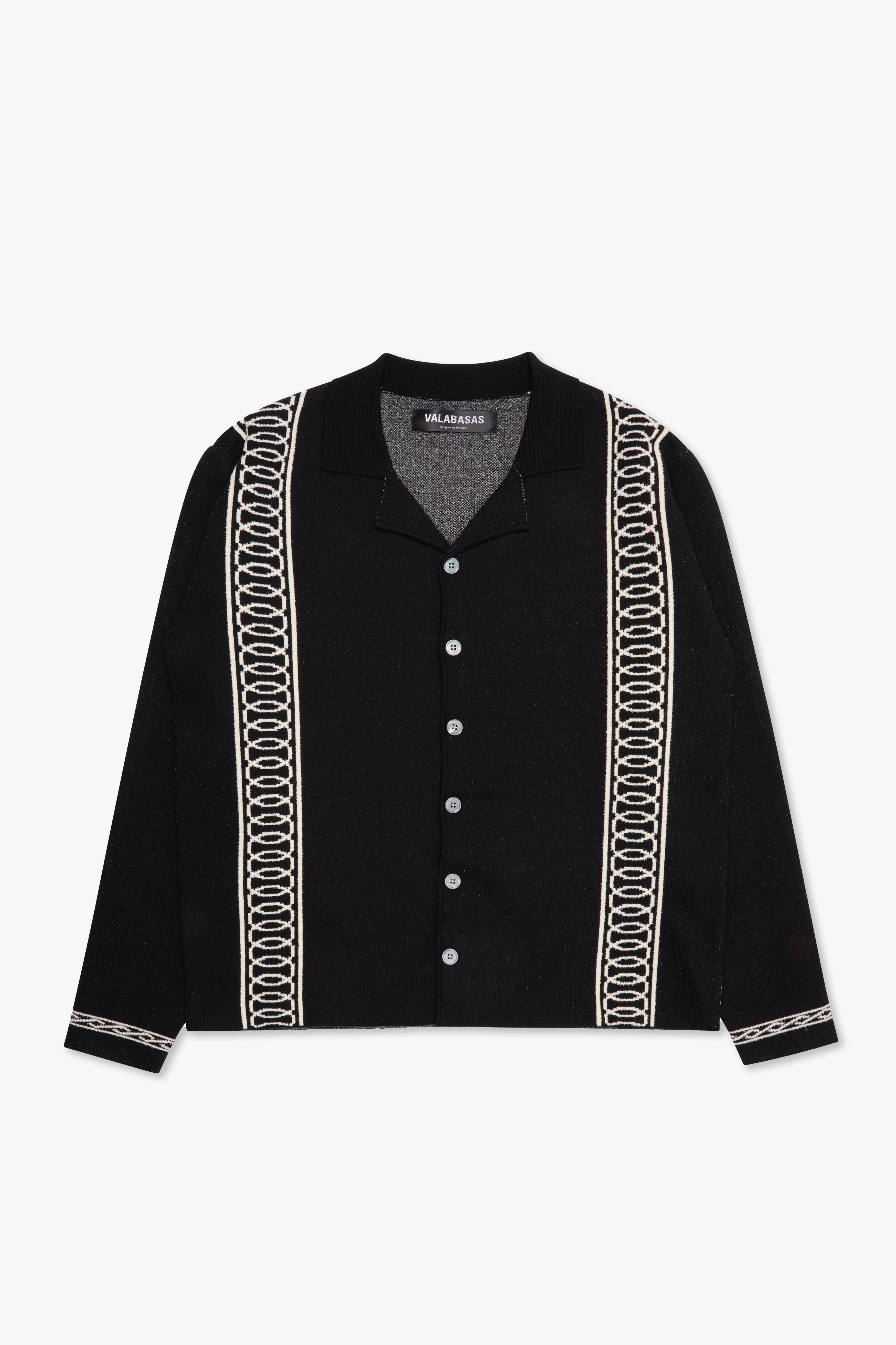"Paradise" Black Button Down