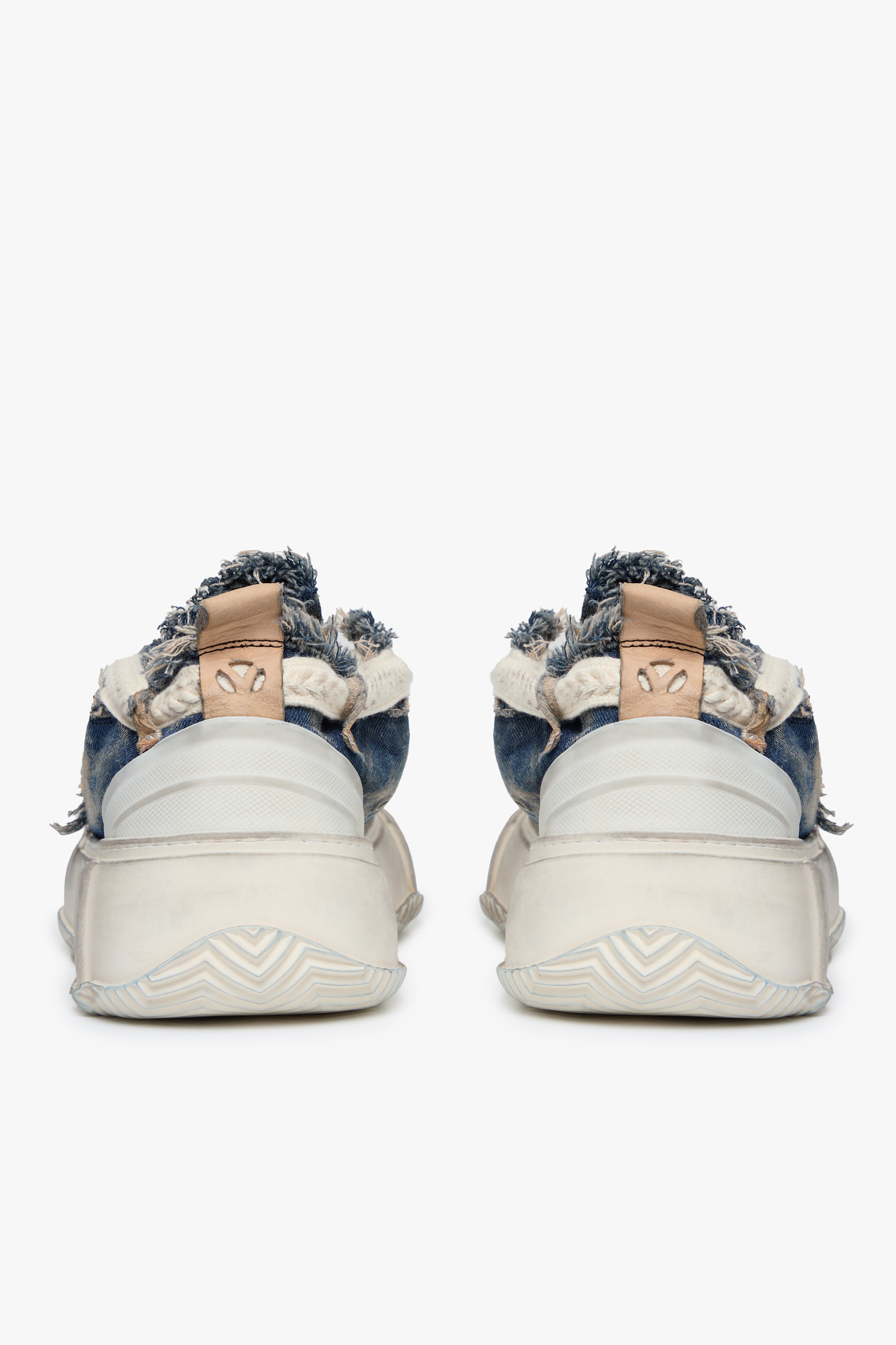 "VISION" DIRTY DENIM BLUE SHOES